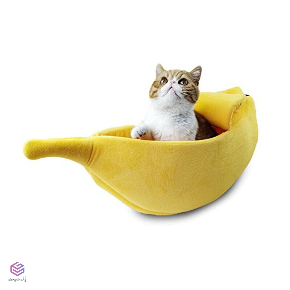 Giường Ngủ Mềm Mại Hình Quả Chuối Đáng Yêu Dành Cho Thú Cưng