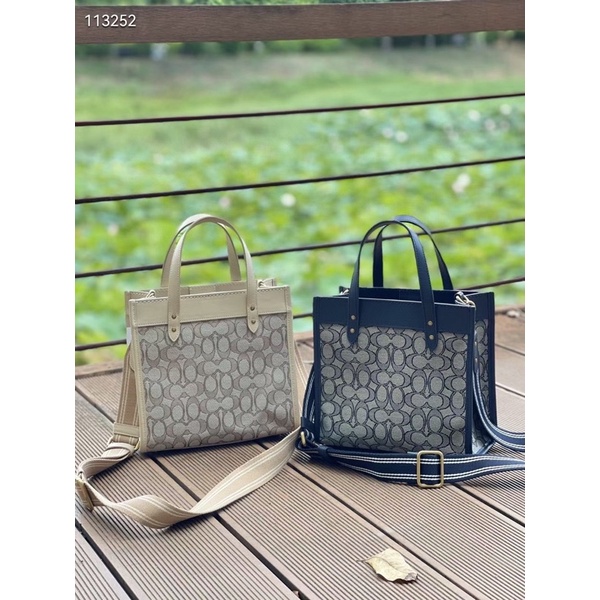 Túi tote Coach jacquard C3865