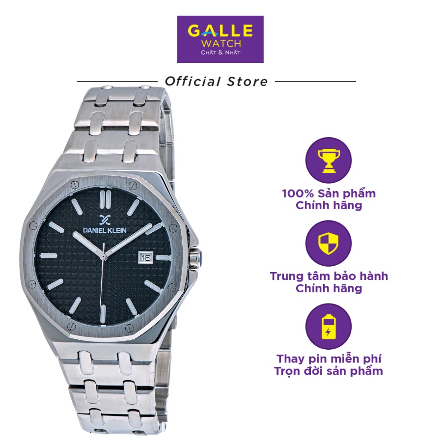Đồng hồ nam chính hãng Daniel Klein DK.1.12878 chống nước, có lịch ngày, kiểu dáng thể thao, dây thép không gỉ cao cấp