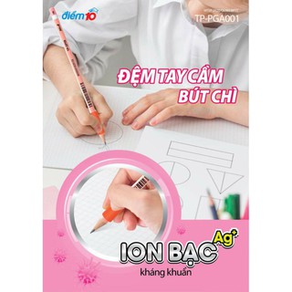 [Chính Hãng] Đệm Tay Cầm Bút Học Sinh Điểm 10 - Kháng Khuẩn ION Bạc (Túi 5 Cái)