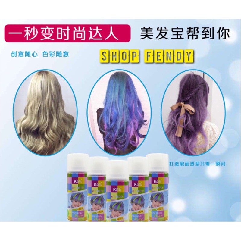 Xịt Nhuộm Tóc Tạm Thời Kingyes 120ml/chai Màu Trắng cá tính