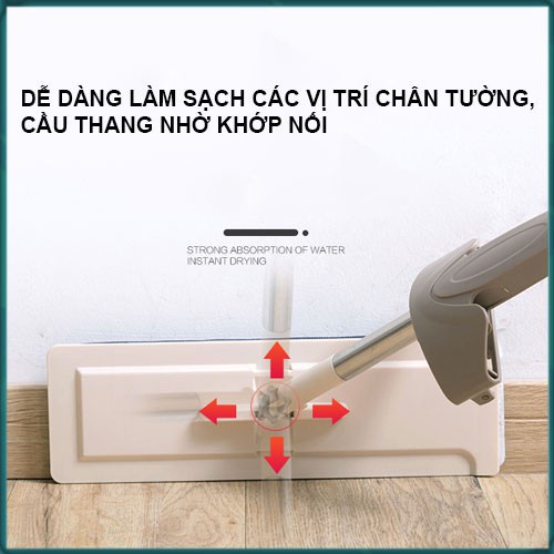 Chổi lau nhà tự vắt xoay 360 độ thông minh