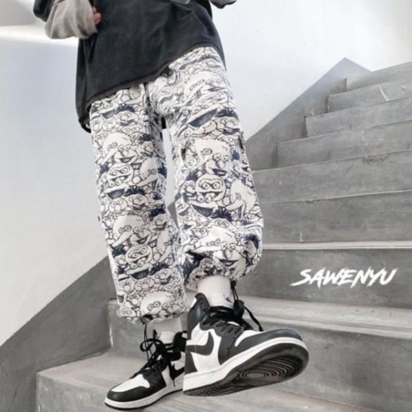 【2 colors】M-5XL Quần ống thụng Quần Jean Ống Rộng Thêu Họa Tiết Retro Âu Mỹ Dành Cho Nam | BigBuy360 - bigbuy360.vn