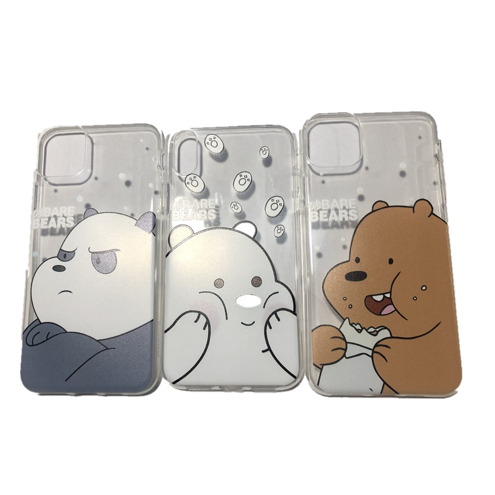 Ốp điện thoại họa tiết We Bare Bear cho IPhone 11/11Pro/11pro Max X XR XS XS MAX /6 7 8 Plus SE