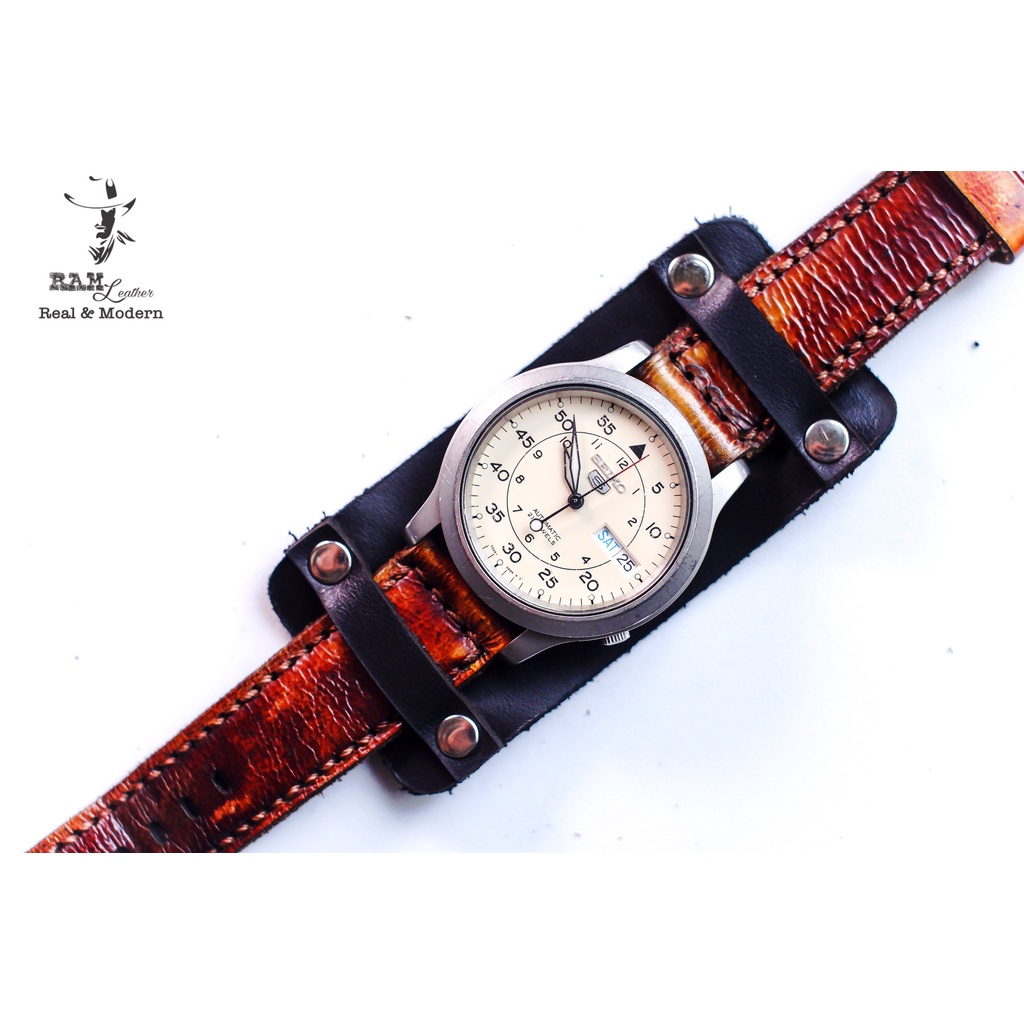 Tâm Lót Bundstrap Da Bò Đen B5 - Ram Leatehr