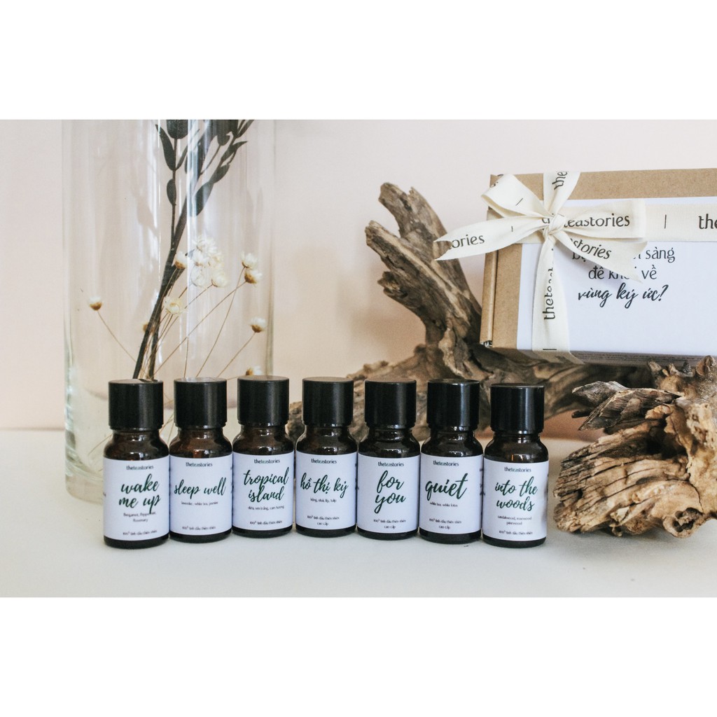 Tinh dầu đơn hương cao cấp 10ml tặng kèm thiệp xinh - The Tea Stories - Liệu pháp mùi hương