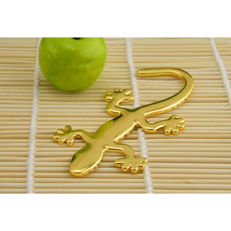 Miếng Dán Decal Kim Loại 3D Hình Tắc Kè Trang Trí Ô Tô/ Xe Hơi Kích Thước 10 cm x 4,5 cm [Hàng Loại Đẹp]