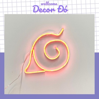 Đèn NeonSign | Làng Lá Naruto | Kích Thước 26x23cm | Quà Tặng Trang Trí Cực Chất , Siêu Sáng & Tiết Kiệm Điện |