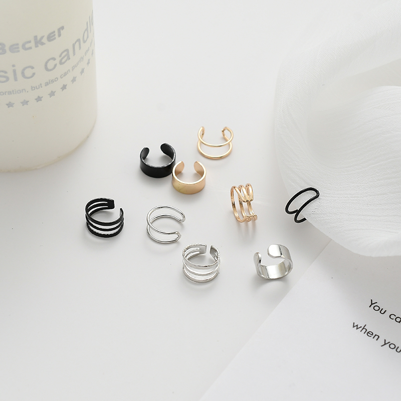 Khuyên Kẹp Vành Tai Không Cần Xỏ Lỗ Thiết Kế Đơn Giản Cá Tính