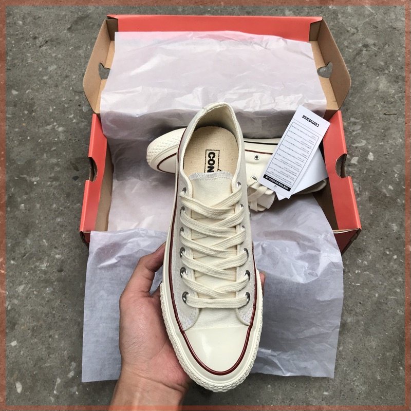 Giày thể thao Cv trắng thấp nam nữ cao cấp full box