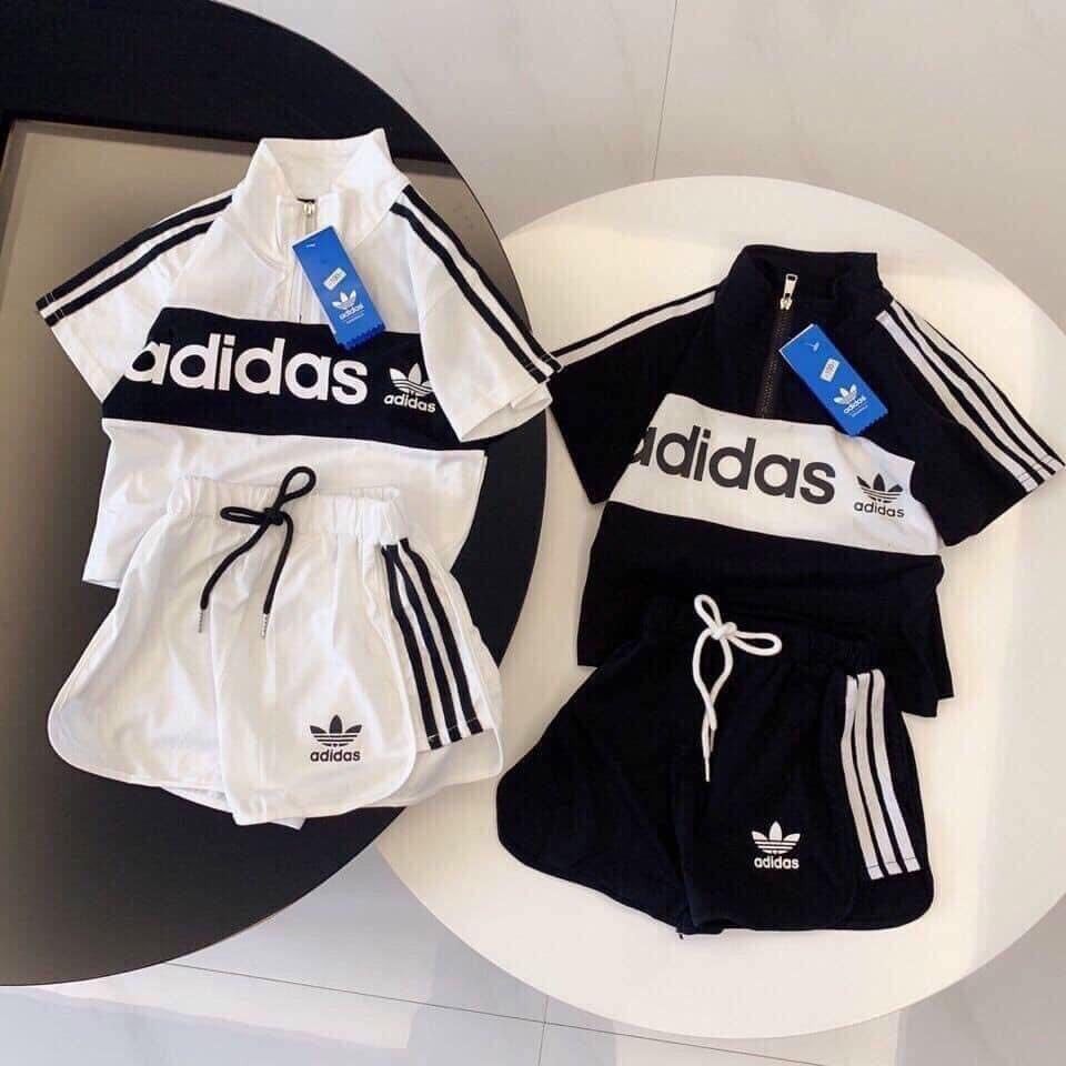 Đồ bộ bé trai bé gái mặc nhà Das phối sọc cổ đứng đen trắng phối khóa chất cotton mềm đep thấm hút tốt