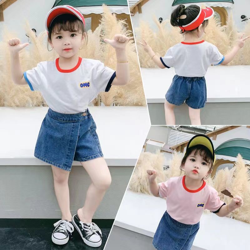 Bộ Áo Thun Cotton Tay Ngắn Và Quần Dài Phong Cách Hàn Quốc Thời Trang Mùa Hè Cho Nữ