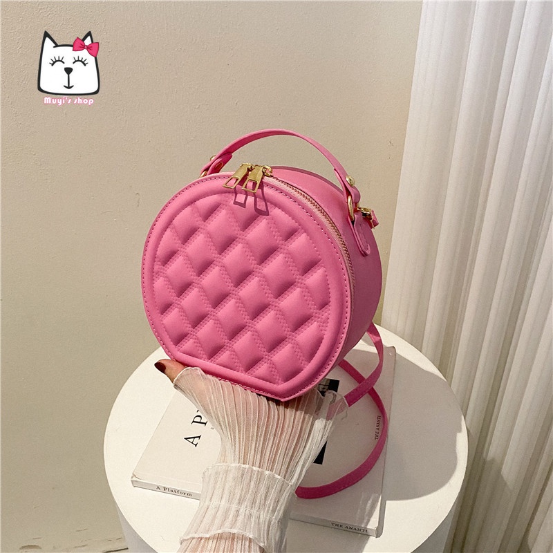 Túi Xách Dáng Tròn Nhỏ Xinh Phối Dây Xích Thời Trang Mùa Hè 2022 Mới Cho Nữ