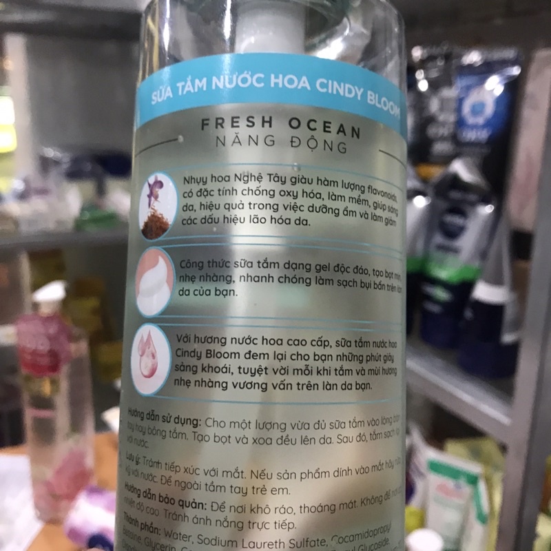 SỮA TẮM NƯỚC HOA CINDY BLOOM FRESH OCEAN 640g