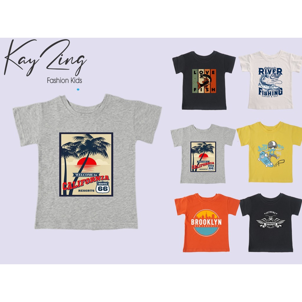 áo thun trẻ em nam cotton 100% các màu : Mã 047