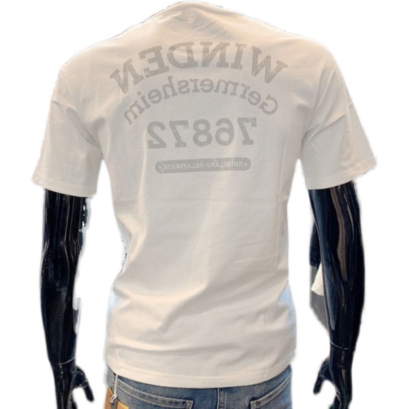 Áo Thun Cotton Tay Ngắn Cổ Tròn In Họa Tiết Phong Cách Châu Âu Thời Trang Mùa Hè Cho Nam