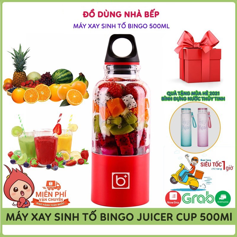Máy Say Sinh Tố Cầm Tay Mini Sạc Pin BINGO JUICER CUP 500Ml