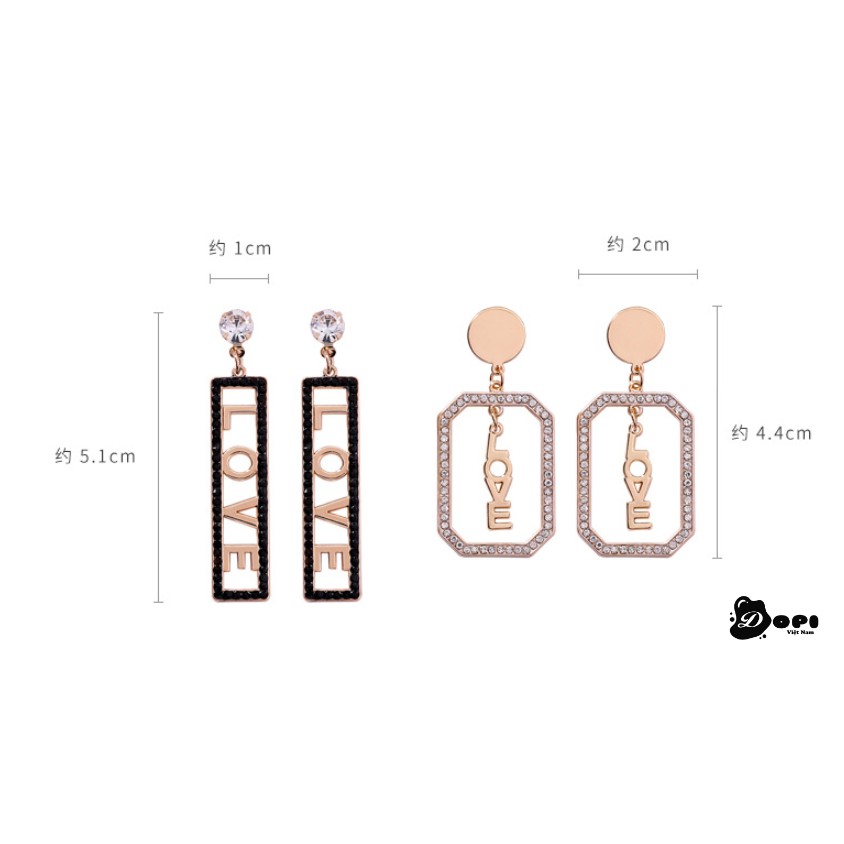 Bông tai hình học cá tính