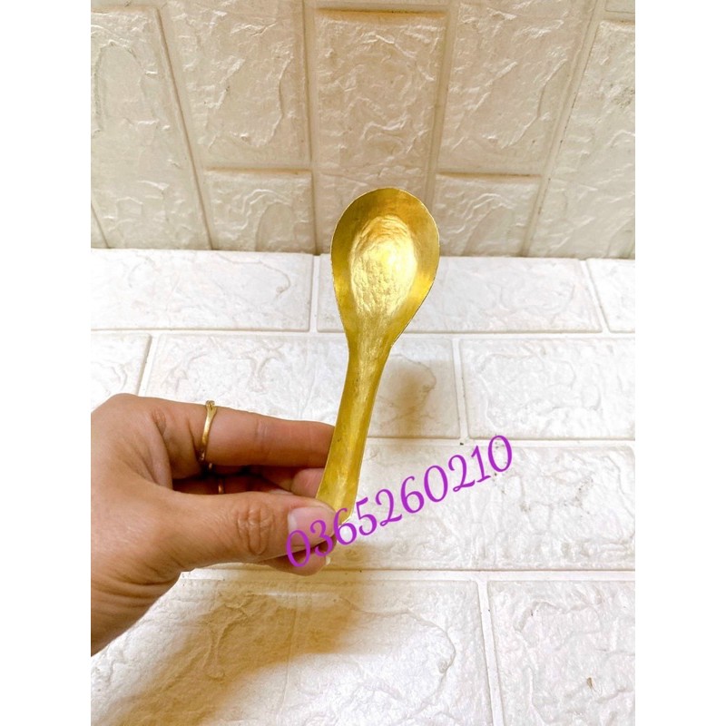 THÌA ĐỒNG 15 x 5 CM CHẤT LIỆU BẰNG ĐỒNG 💯