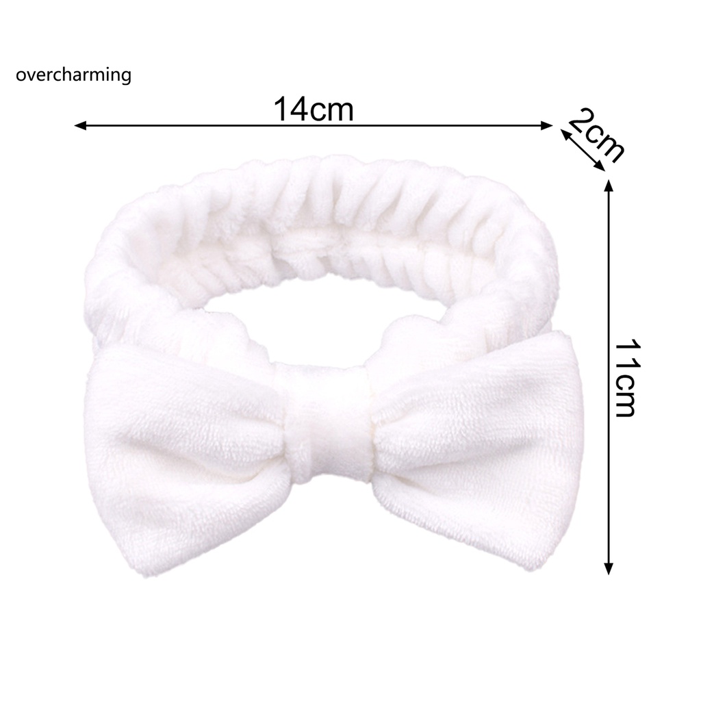 Overcharming Portable Spa Headband Wide Strap Makeup Headband Soft-touching for Women