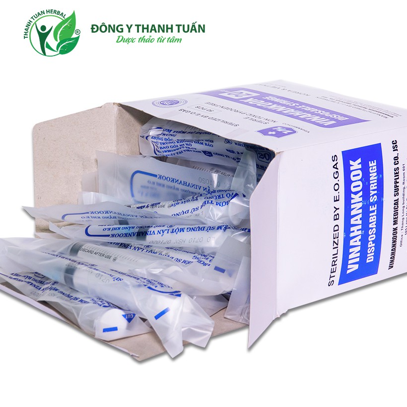 (Lẻ) Bơm tiêm Vinahankook đầy đủ các size 1ml, 3ml, 5ml, 10ml, 20ml