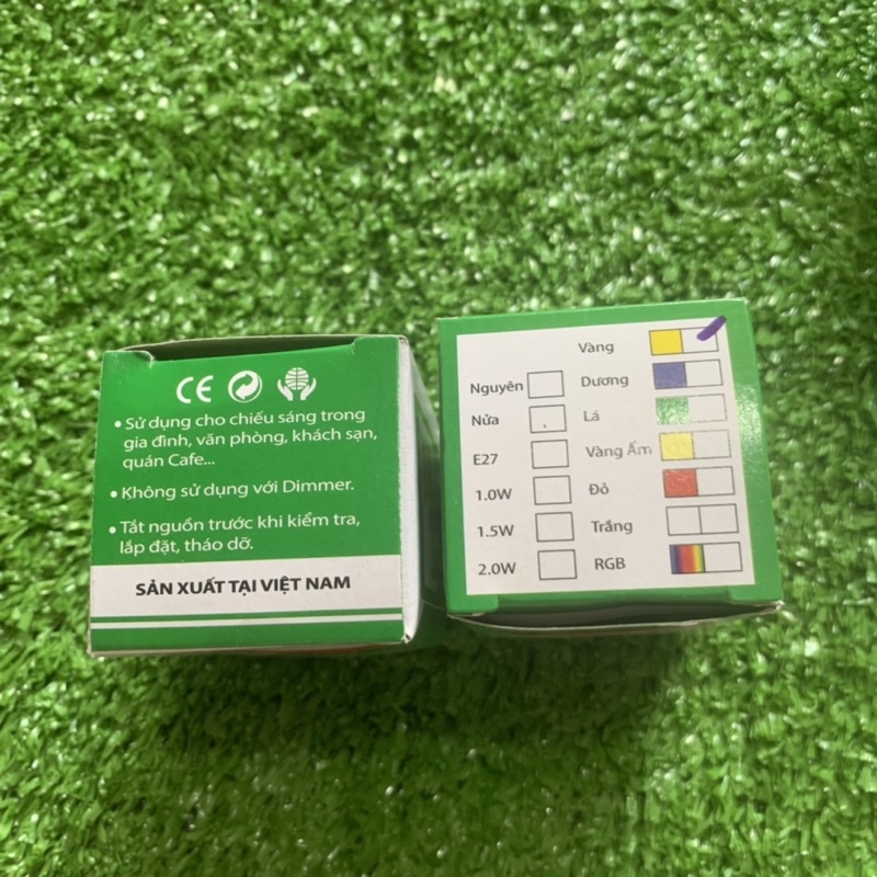 Bóng đèn led tròn nhiều màu trang trí 3w 5w, bóng led trái chanh trang trí