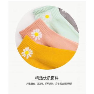 Combo 5 đôi Tất nữ cổ ngắn hoa cúc