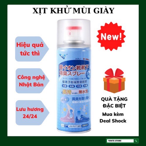 Bình xịt lưu hương, chống thối chân hôi giày, công nghệ bạc ion khử mùi  KHUMUI