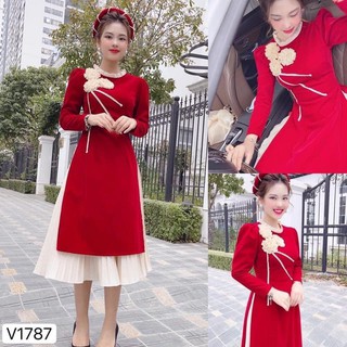 Set cặp áo dài mẹ con cho mẹ vào con gái