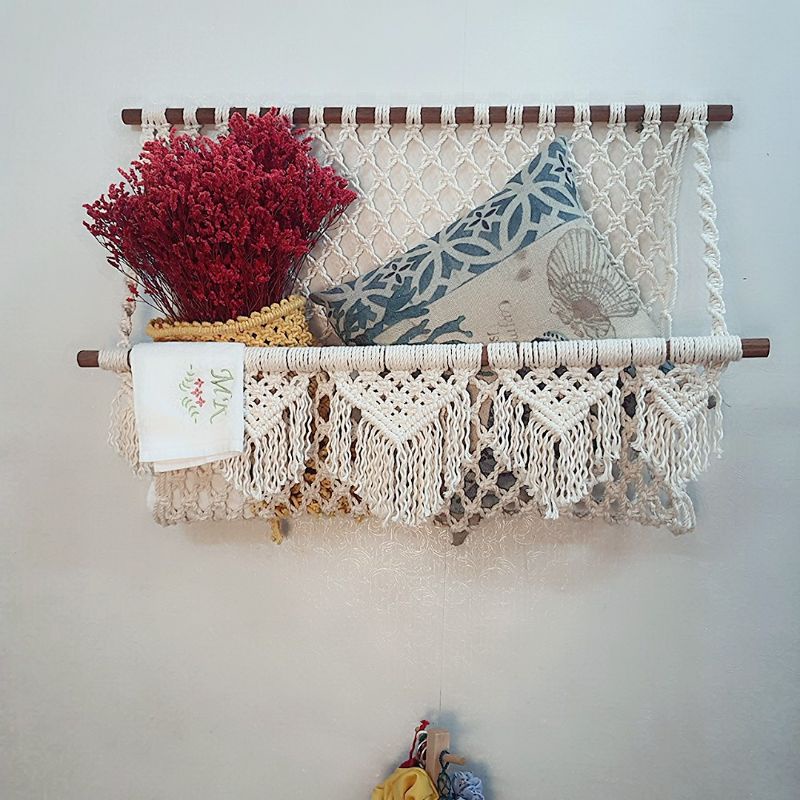🌻 🌻  Kệ treo tường macrame đựng thú bông 🌻 🌻