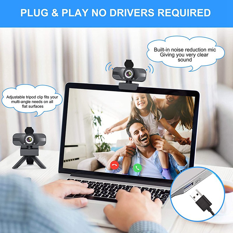 Webcam Kèm Mic 1080p Hd Cho Máy Tính | BigBuy360 - bigbuy360.vn