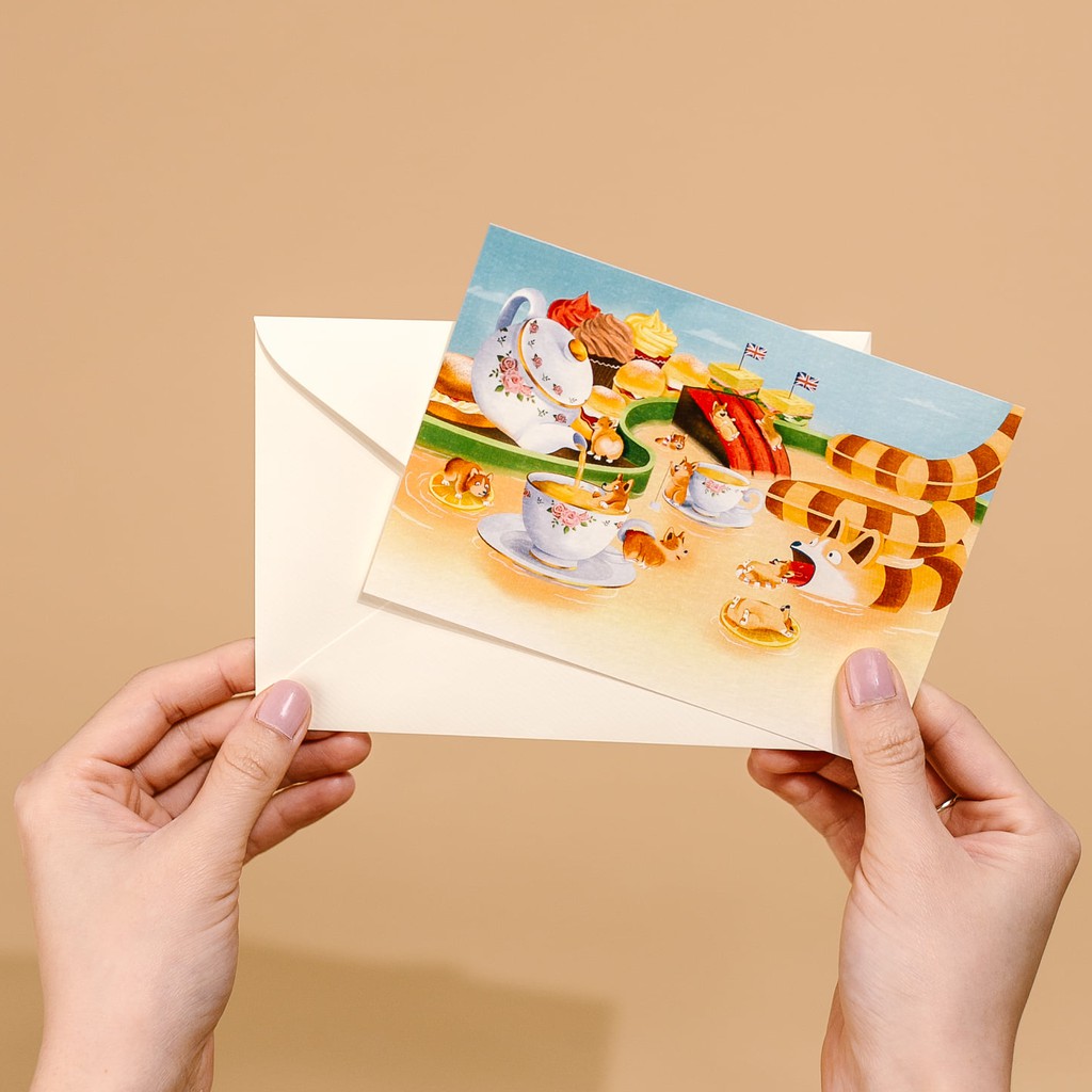 Postcard mẫu Chó - The Happiest Dogs