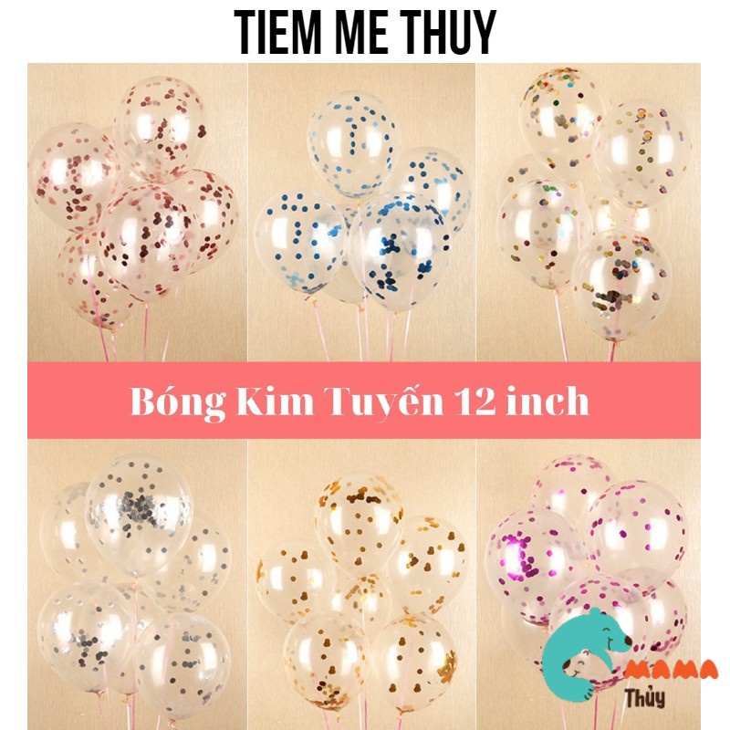 Combo 10 bóng kim tuyến trang trí sinh nhật