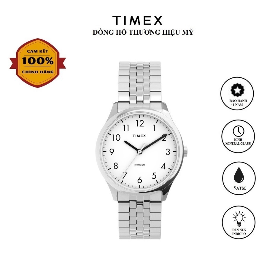 Đồng hồ Nữ Timex Easy Reader 32mm TW2U40300 Dây Kim Loại - Chính Hãng