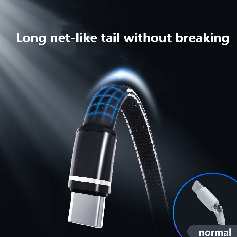 Dây Cáp Sạc Nhanh 5a 1m Cổng Usb Type-c Bằng Denim Bện Vải Denim Cho Điện Thoại Android Loại c