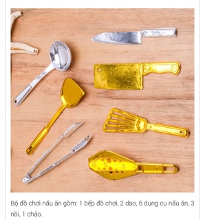 Vỉ Đồ Chơi Bếp Vàng Bạc