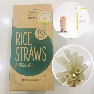 Ống Hút bột Gạo  - 15mm x 22cm - Tiêu chuẩn xuất khẩu SGS nên dùng