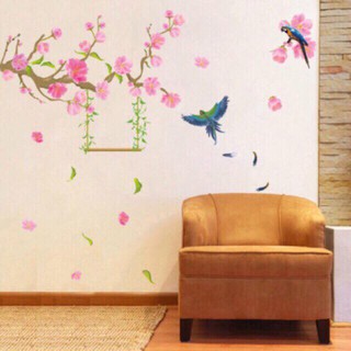 decal dán tườg hoa cành đào tết