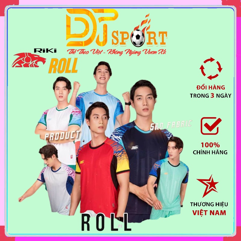 Quần áo bóng đá Riki Silver Roll - Bộ đồ đá banh không logo Chất liệu vải mè cao cấp, thấm hút và co giãn tốt