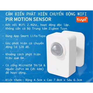 Mua Cảm biến phát hiện chuyển động PIR Motion Sensor  Hệ Tuya  kết nối Wifi  App Smart Life/ Tuya.