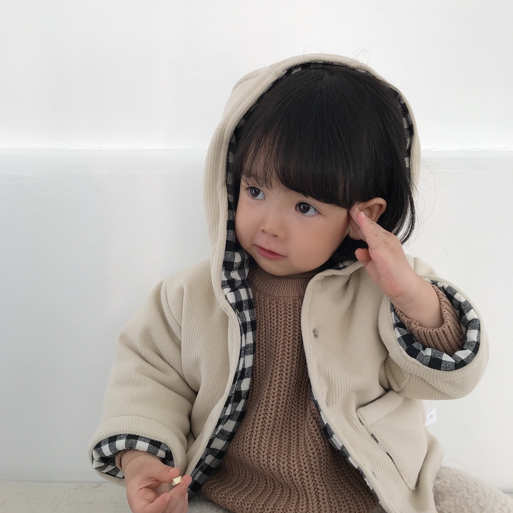 Áo Khoác Đệm Cotton Dày Dặn Phong Cách Hàn Quốc Thời Trang Mùa Đông Mới Cho Bé Trai Và Gái 0-2 Tuổi