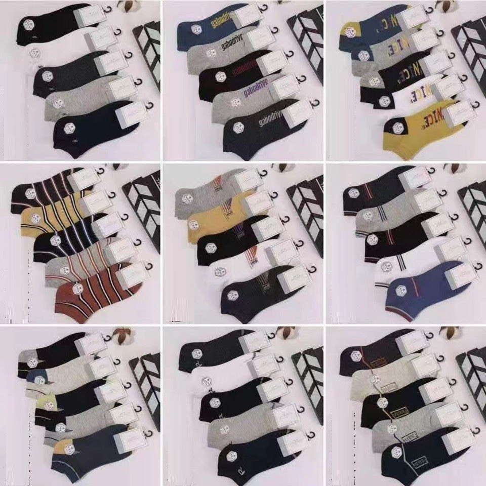 Combo 10 đôi vớ cổ thấp họa tiết phong cách Hàn Quốc dành cho unisex cực chất
