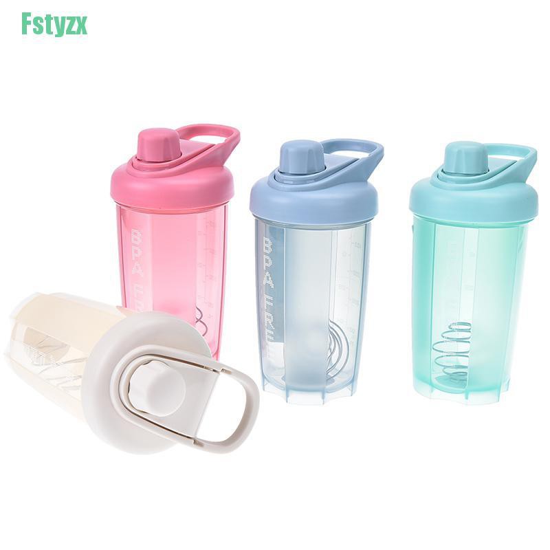 fstyzx 1pc protein shaker bottle with mixed ball fitness gym water bottle fitness mixer