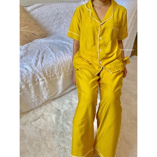 ĐỒ BỘ MẶC NHÀ PYJAMA DÀI - VÀNG