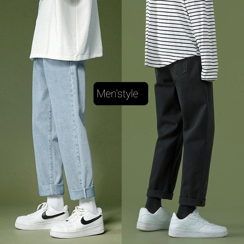 Quần Jean baggy nam , jeans unisex - Quần bò dáng suông rộng -Top xu hướng 2021 - Hàng nhập khẩu0