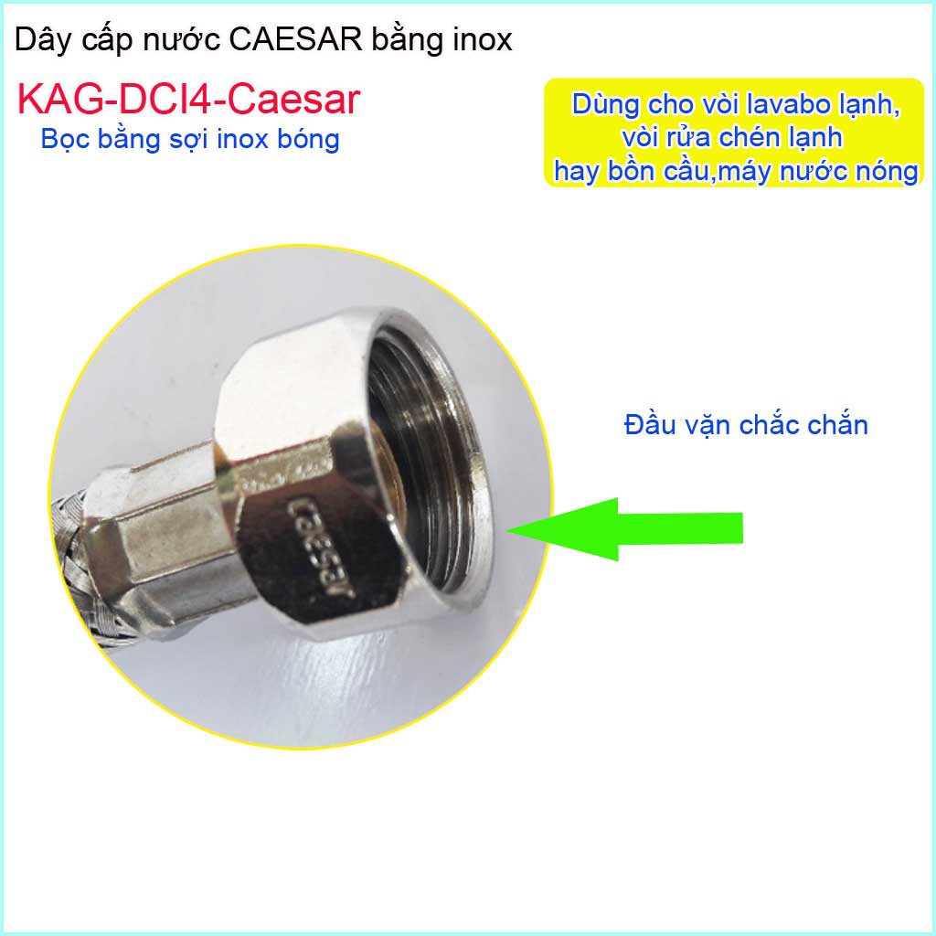 Dây cấp nước vòi nước, dây cấp nước inox KAG-DCI4 Caersar BF422