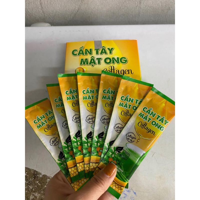 Combo 4 Hộp Bột cần tây mật ong collagen