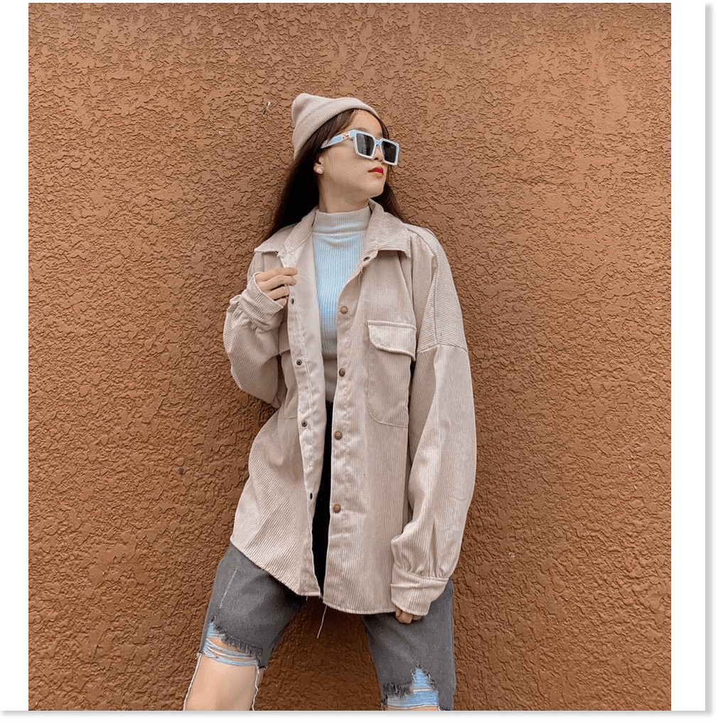 ÁO KHOÁC NHUNG KIÊU SƠ MI VÔ CÙNG XINH XẮN CHO CÁC BẠN NỮ THỜI TRANG KOKO MI