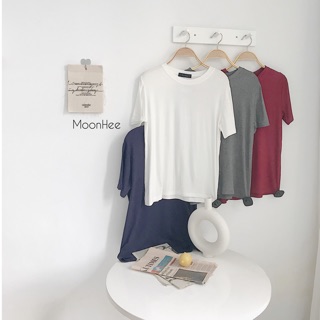 Áo phông trơn cổ tròn a801 moonhee