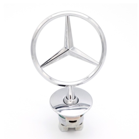 Logo Mercedes Benz đứng gắn nắp Capo xe